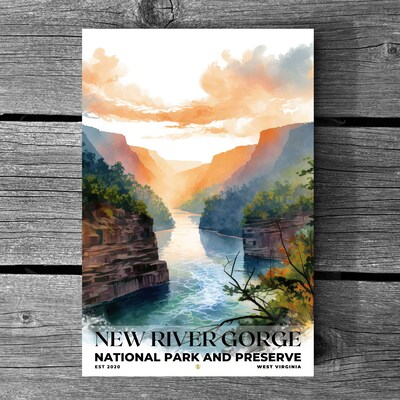 New River Gorge National Park and Preserve Poster, Travel Art, Office Poster, Home Decor | S4 - image3